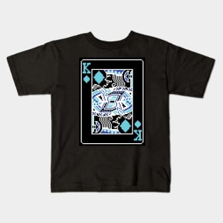 King of Diamonds Pixel Art Bright Negative Mode Kids T-Shirt